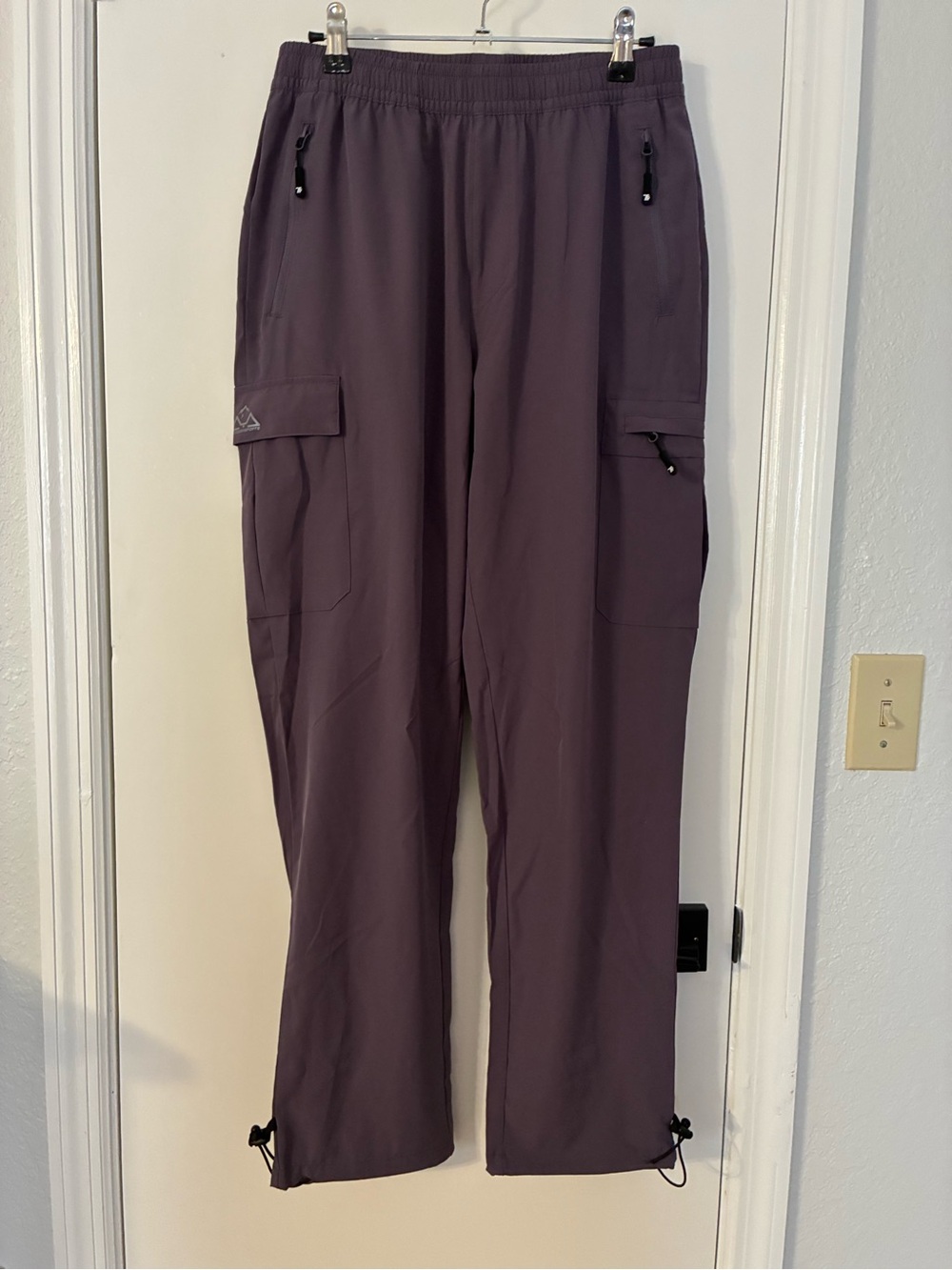 Outdoor Sports Parachute-type Material Cargo Jogger Pants - Dusty Purple